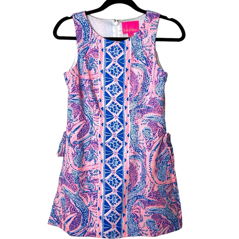 Lilly Pulitzer sz 0 sleeveless wrap dress pink lined